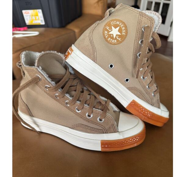 CONVERSE Chuck 70 Sherpa Lined Colorblock Canvas/Suede Sneaker Women’s Size 5.5 - Picture 10 of 10